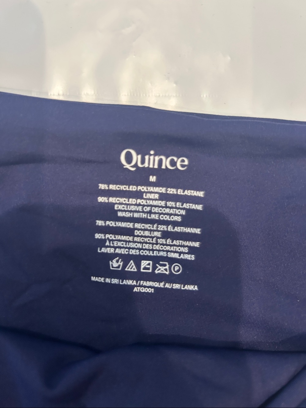Quince Women's Deep Navy High-Waist Bikini Bottom - Picture 2 of 4